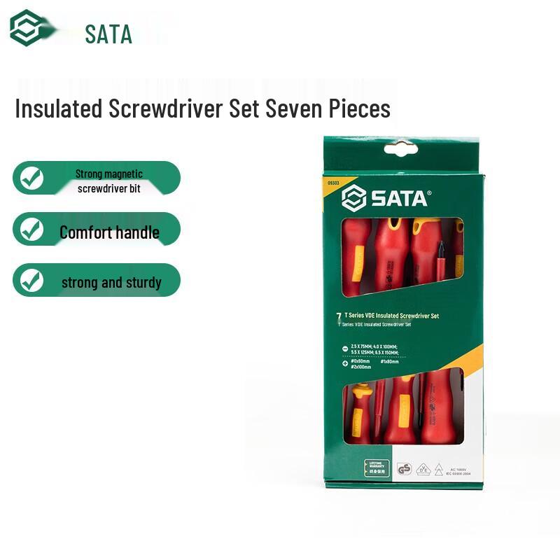 SATA 09303 7-Piece VDE Insulated Screwdriver Set