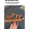 Girls' Hollow Sandals Summer New Style Children's Princess Toe Shoes, Little Girls' Soft Soled Baby Roman Shoes Summer Style