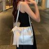 Nischen Silber Achseltasche für Damen Koreanische Bucket Tote High-End Schultertasche mit hoher Erscheinungswert