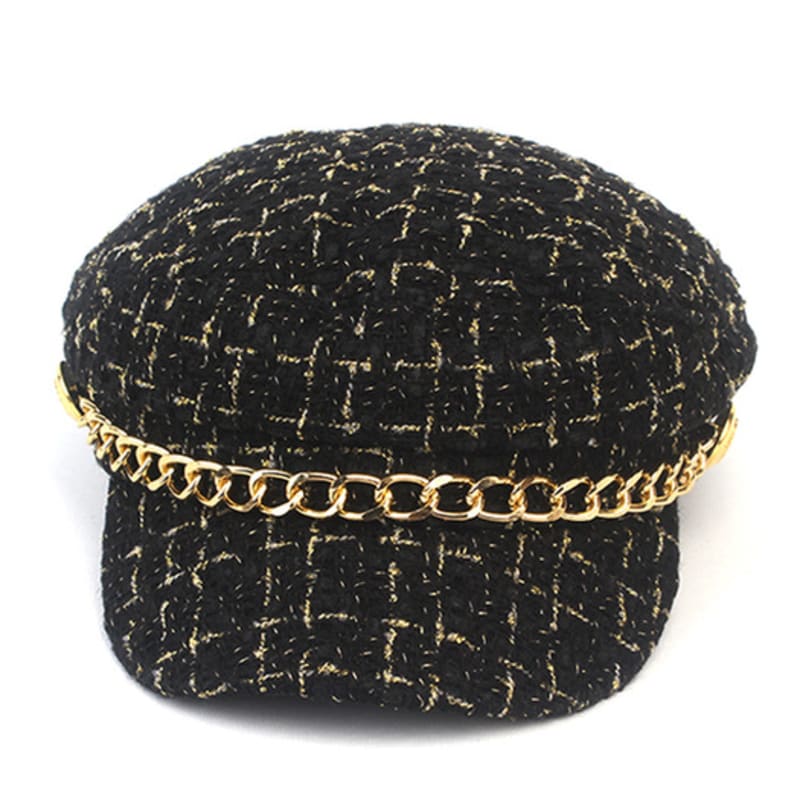 Universelle Chemie Glänzende Kette Schwarz Marinekappe Marinekappe