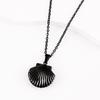 Shell Style Photo Box Pendant Necklace with Cross Mirror Stainless Steel Polished Surface on Flat Chain