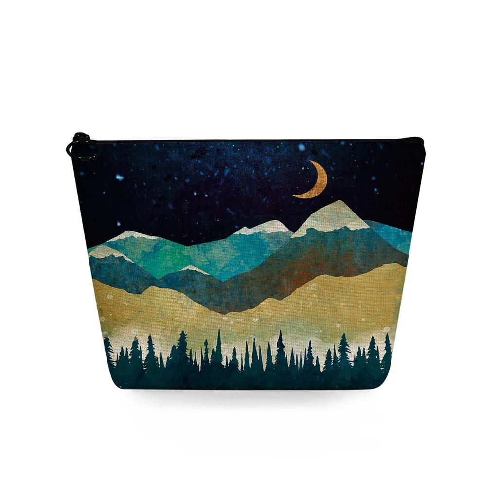 Women Landscape painting Print Cosmetic Bag Toiletries Organize Travel Storage Case 6753