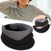 Sponge Neck Collar Breathable U Shaped Pillow Neck Support Brace for Sleeping Black Gray