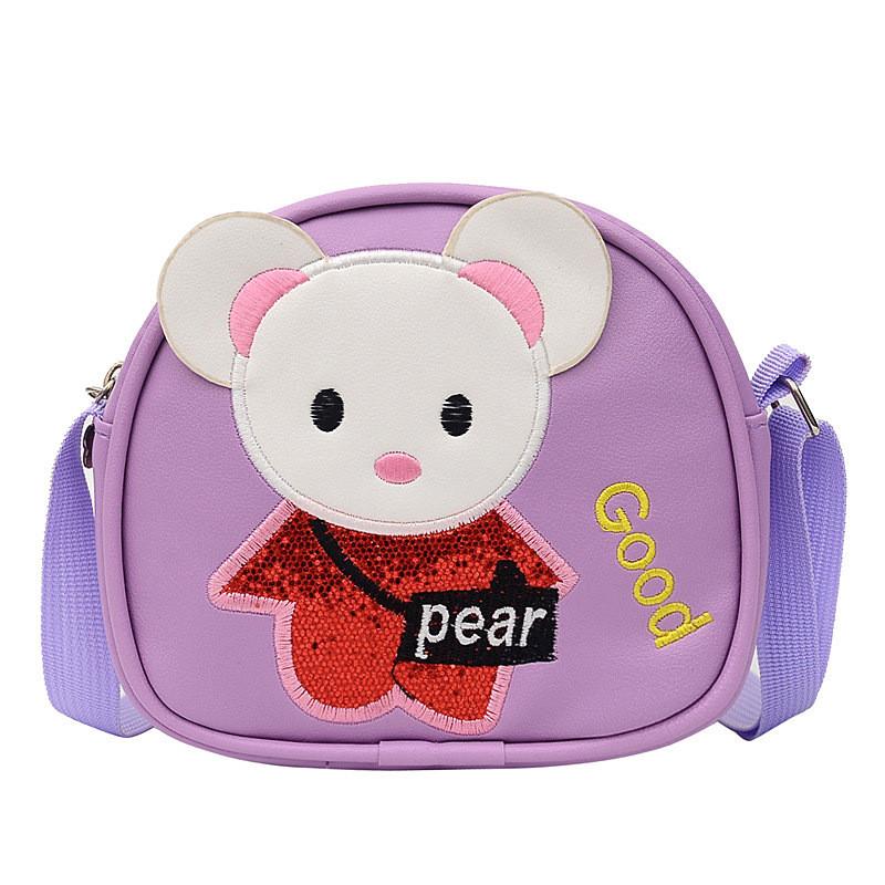 Mouse And Rabbit Shoulder Bag Adjustable Shoulder Strap Childrens Zipper Design