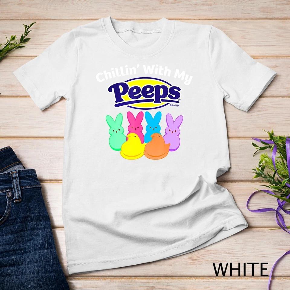 Peeps Easter Chillin With My Peeps T-Shirt Unisex T-shirt 7 S