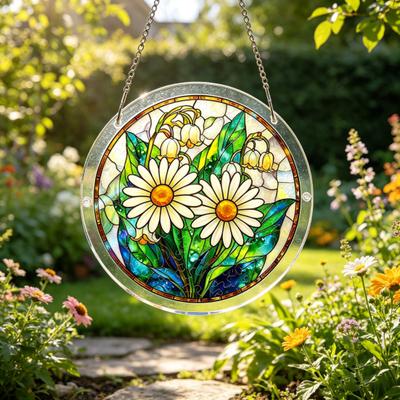 Cattura Sole Puzzle Acrilico con Proiezione di Luce Colorata, Decorazione da Appendere alla Finestra Fai-da-Te per Giardino, Patio, Soggiorno, Puzzle Stampato UV per Ufficio in Casa