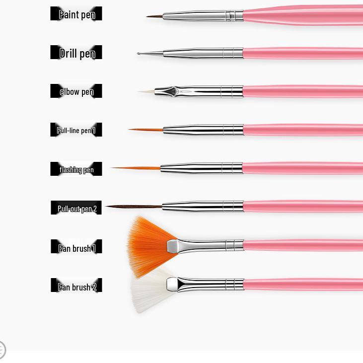 15-Piece Nail Art Brush Set: Painting, Phototherapy, and Carving Pens for Home Use