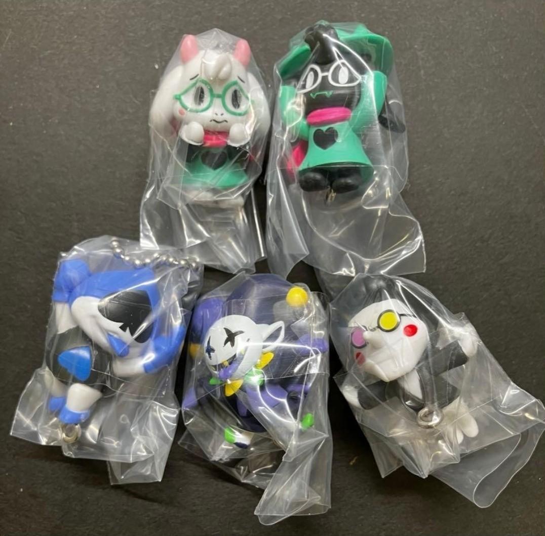 DELTARUNE Pinch Connect Mascot Capsule Toy Ball Chain ver. 5 Types set Gacha