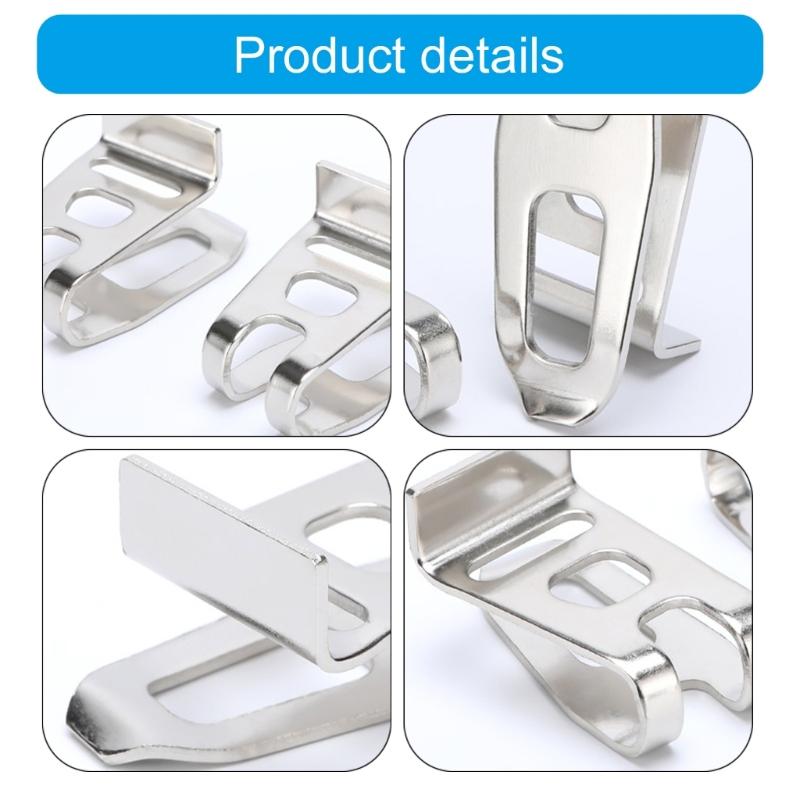 Stainless Steel Tool Belt Clip Secure Fastening Suitable for Workshop and Job Sites Use Safe Convenient Belt Attachment