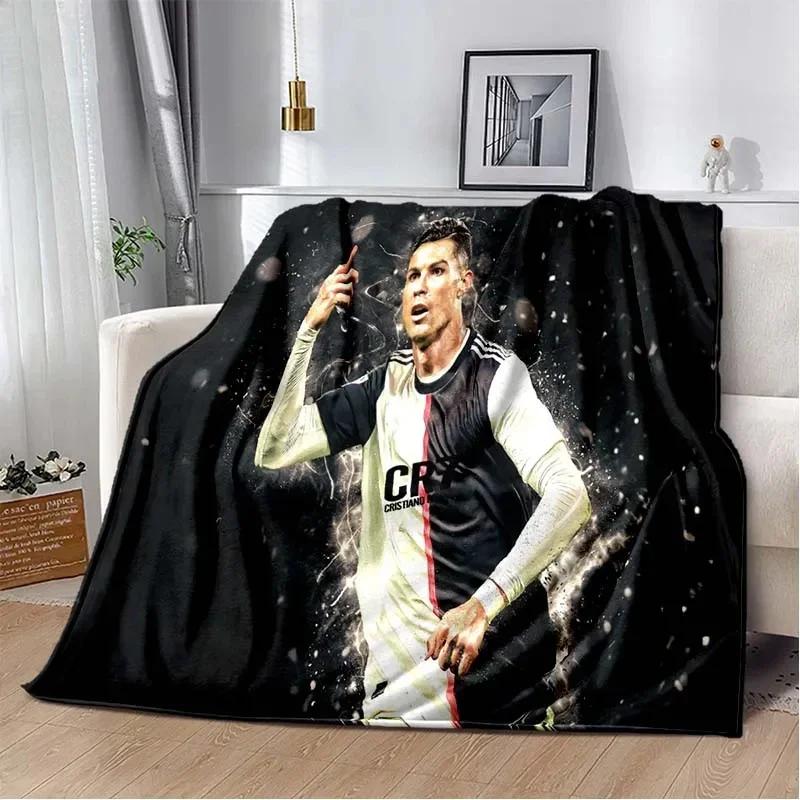 3D Print Football Star CR7 Soft Plush Blanket, Flannel Blanket Throw Blanket for Living Room Bedroom Bed Sofa Picnic Cover