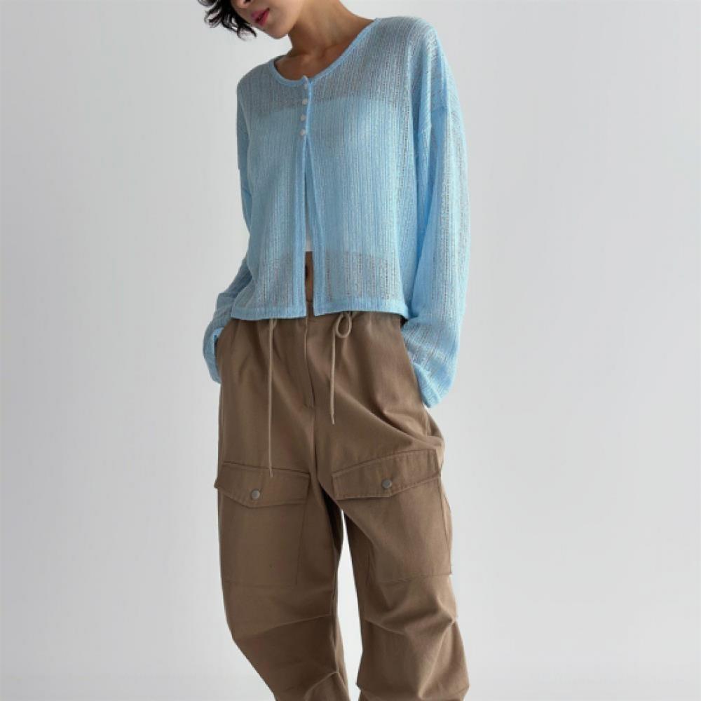New ArrivalS Open Run Women S Sheer Long Sleeve Cropped Cardigan Half Button