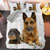 German Shepherd Duvet Cover King Queen 3D Lovely Dog Pattern Bedding Set For Kids Boys Girls Cute Pet Puppy Soft Comforter Cover