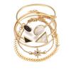 Elegant Women's 5-Piece Octagonal Arrow Geometric Bracelet Set - 2022