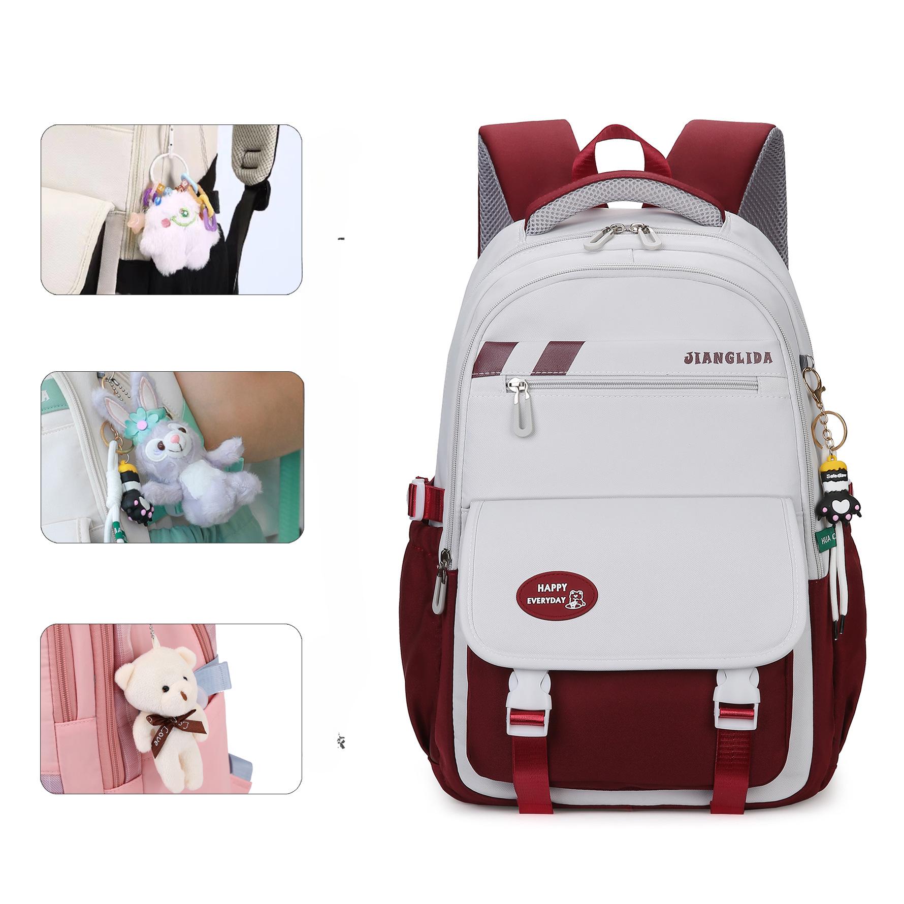 

Вместительный повседневный рюкзак для студентов колледжа, школьный рюкзак для учеников средней школы, рюкзак для учеников средней школы With cat claws (original pendant)