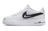 Air Force 1 Low Cut Out Swoosh White Black GS DR7889-100