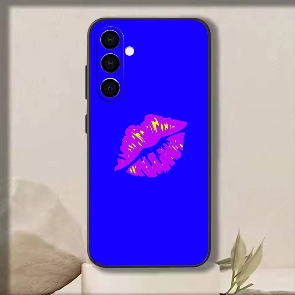 KISS Mark Phone Case For Samsung Galaxy A73,A72,A71,A70,A53,A52,A51,Soft Silicone Black Cover