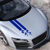 2PCS Universal Hood Sports Long Striped Plaid Car Stickers Auto Cover Scratches Vinyl Waterproof Decals Tuning Car Accessories