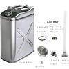 AZIEBAY Emergency Carry , Light Gasoline with Nozzle, Stainless Steel Sheet Thick, Commercial and Storage