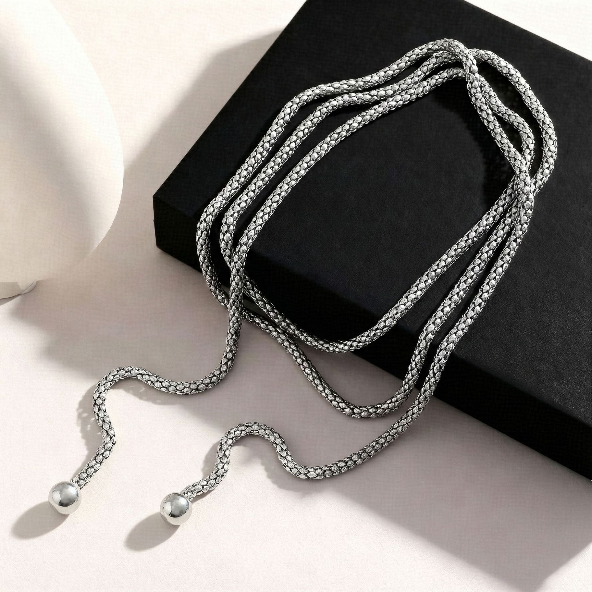 Ladies Multi-Layer Wrapped Chunky Chain Long Necklace Fashion Personality Choker