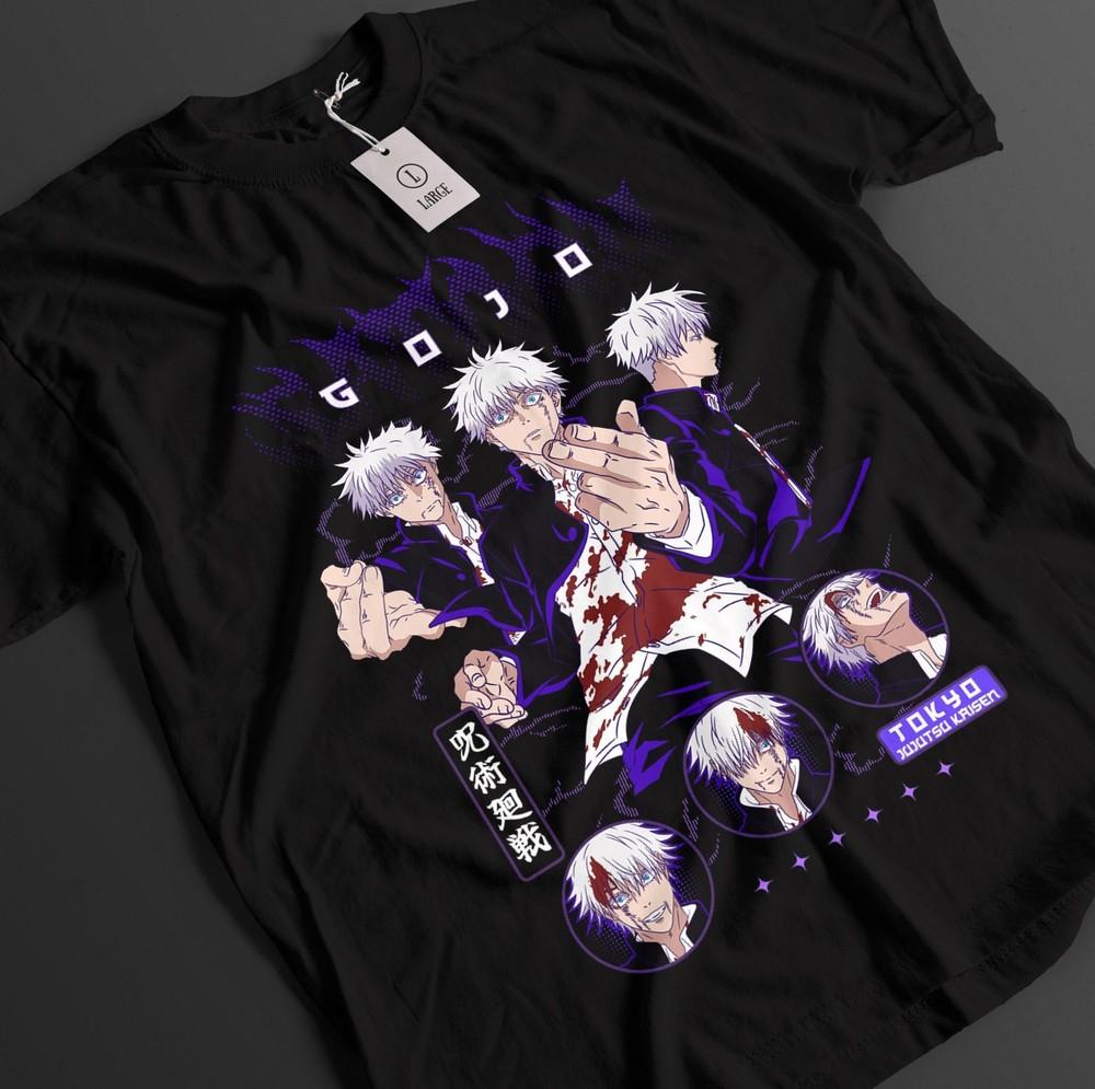 

Jujutsu Kaisen Shirt Gojo Satoru T-Shirt Sukuna Toji Top JJK Anime Unisex Tee XL