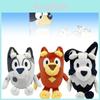 Adorable Blue And Orange Plush Dog Dolls Soft Crystal Velvet Toy For Kids
