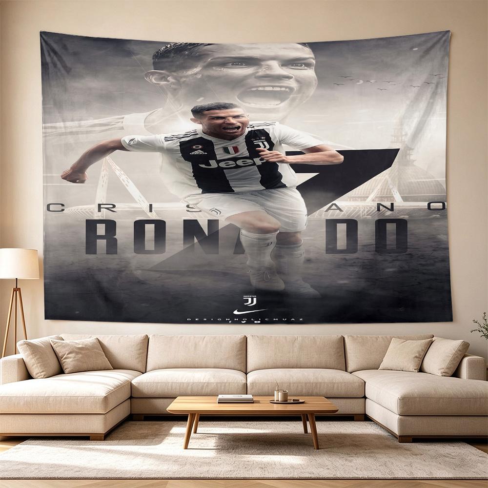 Ronaldo's Portugal Jersey Large Wall Tapestry,Ideal for Office Backdrops, Holiday Gifts, Home Decor (Living Room, Bedroom, Dorm, Parties), and Outdoor