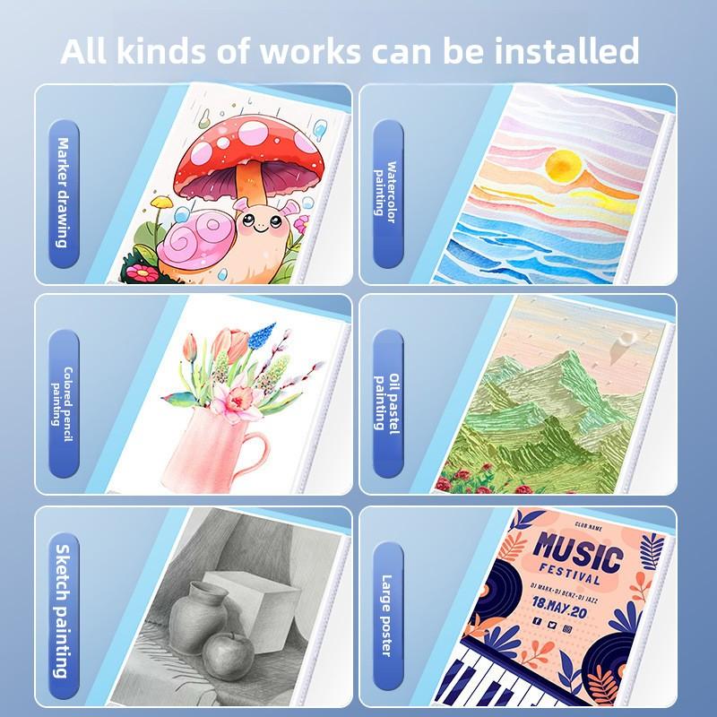 A2A3 Portable Thickened Portfolio Buckle Children's Artwork Documents &  Art Award Certificate File Folders From China