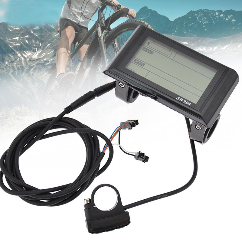 LCD SW900 Display Meter for Electric Bikes and Scooters Compatible with 36V and 48V Voltage for Enhanced Performance