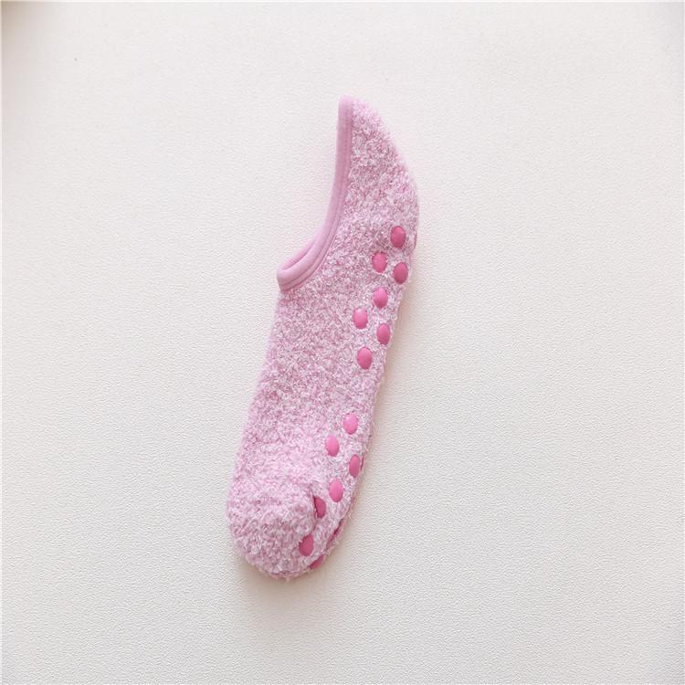 Non-slip Silicone Coral Fleece Floor Socks for Autumn and Winter Yoga