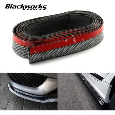 Protetor de para-choque dianteiro de carro 2,5M, borracha universal, fibra de carbono, protetores de para-choque dianteiro