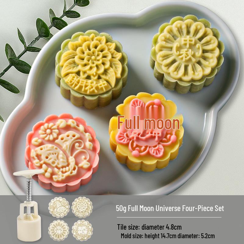 Forma do wytłaczania księżycowych ciastek typu Snow Skin i ciastek z fasoli mung, ręcznie tłoczona