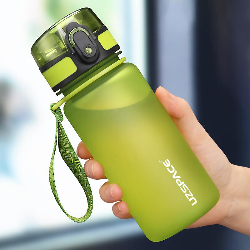 UZSPACE 350 ml Sport-Wasserflasche für Kinder, Shaker, Getränk, tragbar, auslaufsicher, Baby-Futterbecher, umweltfreundlicher Tritan-Kunststoff, BPA