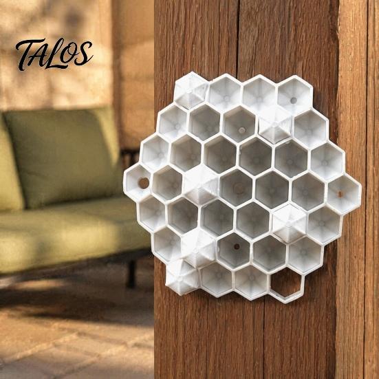 Territorial Wasp Deterrent 3D Printed Realistic Red Hornet Decoy Nest, Weatherproof Physical Deterrent, Outdoor Bee Chemical-Free Hanging Fake
