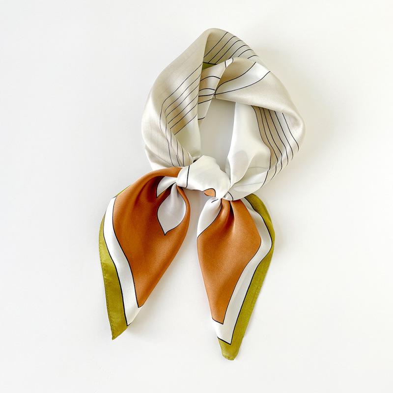 New Spring and Summer Scarf Yellow Pastoral Floral Scarf Scarf Professional Decorative Shirt Scarf Shawl