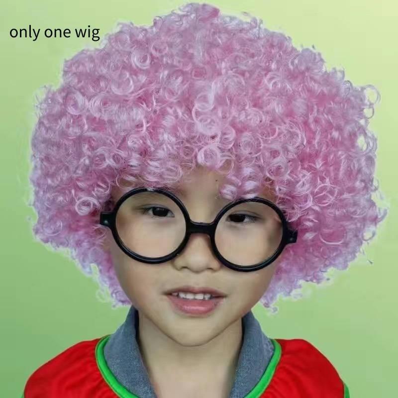 Joker Wig With Colorful Explosion Hair For Childrens Festival Costume Accessory