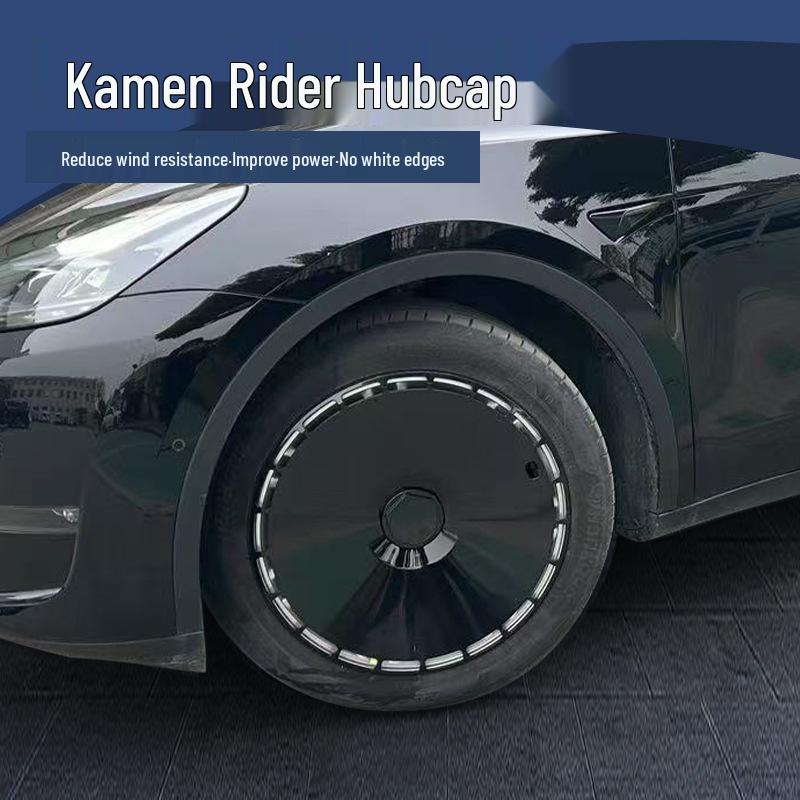 19" Kamen Rider Wheel Hub Cover for Tesla Model Y - Car Modification Accessory