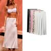 Spring New Arrival Fashion Style A- Line High Waist Mid-Length Skirt Silk Satin Texture Midi Skirt Skirt 8338537