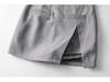 Summer 2024 High-Waist A-Line Midi Skirt with Slit - Women's Slimming, Anti-Exposure Bodycon Design