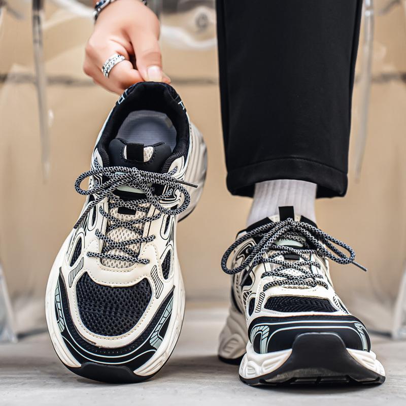 Fashion Mens Shoes 2025 Summer Mesh Breathable Sneakers Mens Fashion Trend Platform Casual Running Shoes Zapatillas Hombre