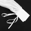 Solid See Through Women Shirt Commut Wear Lapel Long Sleeve Single Button Lace Up Female Blouse 2025 Spring Summer Elegant Office Lady Top