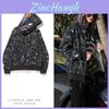 Camouflage Kapuzenpullover mit Haifischkopf-Design Weiche Bequeme Jacke mit durchgehendem Reißverschluss