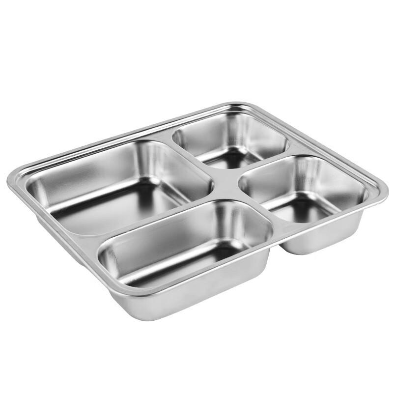 ShengJia Stainless Steel Multi-Compartment Meal Tray Set