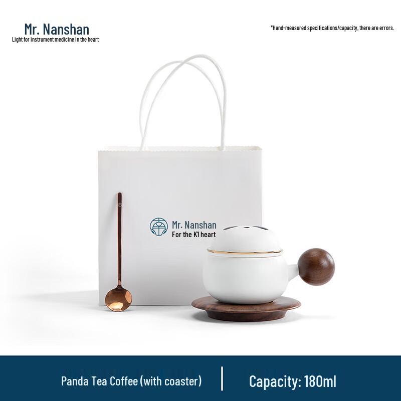 Mr. Nanshan Panda Ceramic Tea Infuser Mug with Coaster