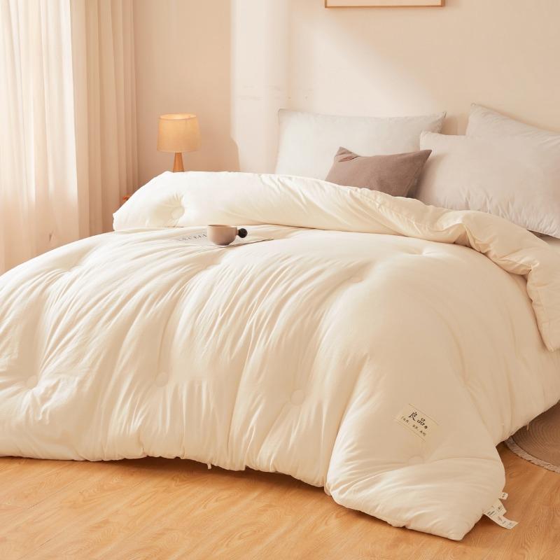 Solid color soybean fiber quilt autumn and winter thickened warm quilt core student four seasons quilt