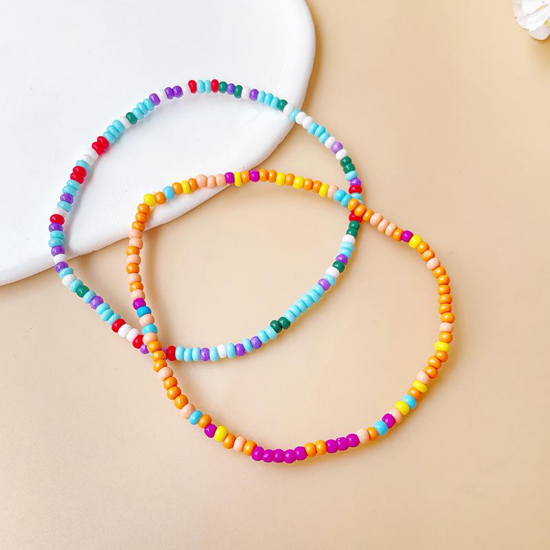 Bohemian Miyuki Seed Bead Colorful Handmade Elastic Anklet