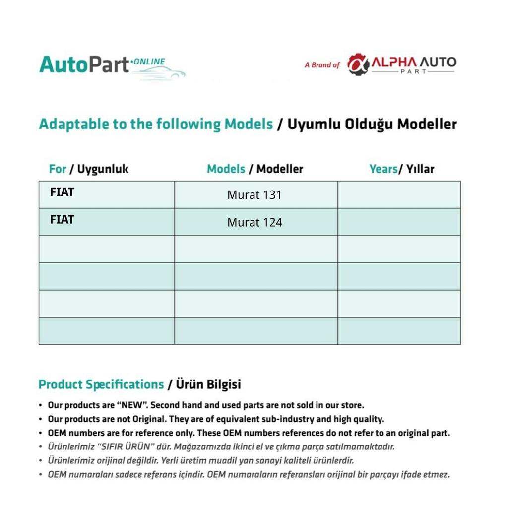 2 Pieces Clutch and Brake Pedal Rubber for Fiat Murat 131, 124