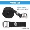EXVITAL Lashing Straps With Cam Buckles Tie Down Straps 48" X 0.75" Adjustable Cinch Straps For Motorcycle Cargo Kayak Luggage Black 4 Pack