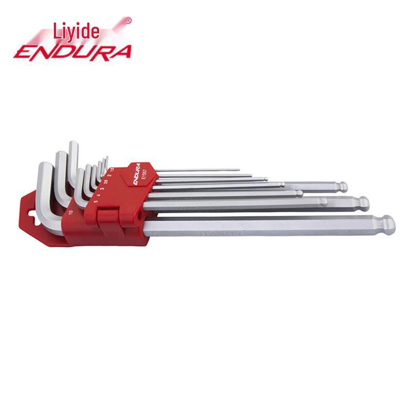 ENDURA 9-Piece Metric Extra-Long Ball End Hex Key Set 1.5-10mm