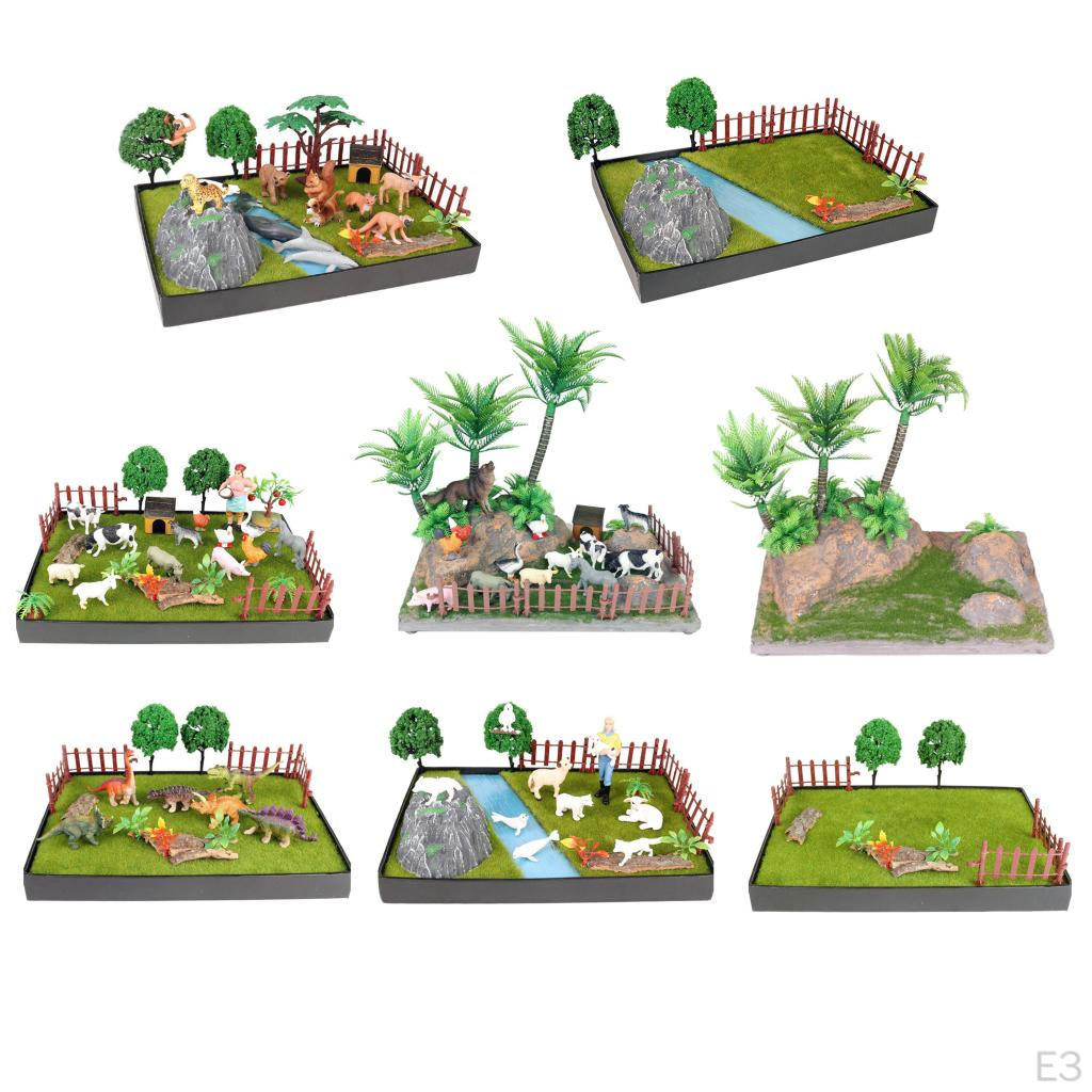 Animal Figures Micro Scenery Board Decoration Kids Playset