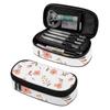 Pen Case 300D Polyester High Capacity Easy Open Zipper with Mesh Divider Pen Holders and Large Main Compartment for Everyday Study